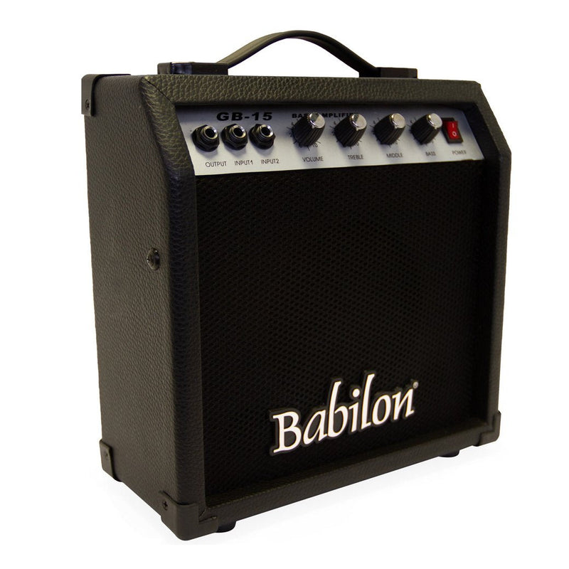 Babilon Electric Bass Guitar Bundle Black-bass-Babilon- Hermes Music