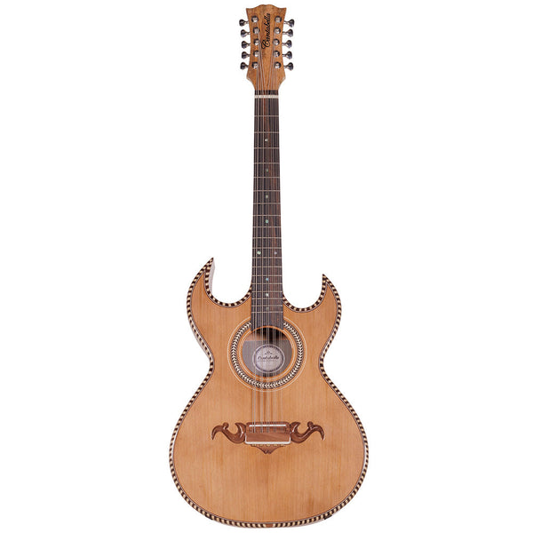 Cantabella Bajo Quinto Pinabeete Top Cedar Back and Sides Modern Headstock-Bajo Quinto-Cantabella-Hermes Music