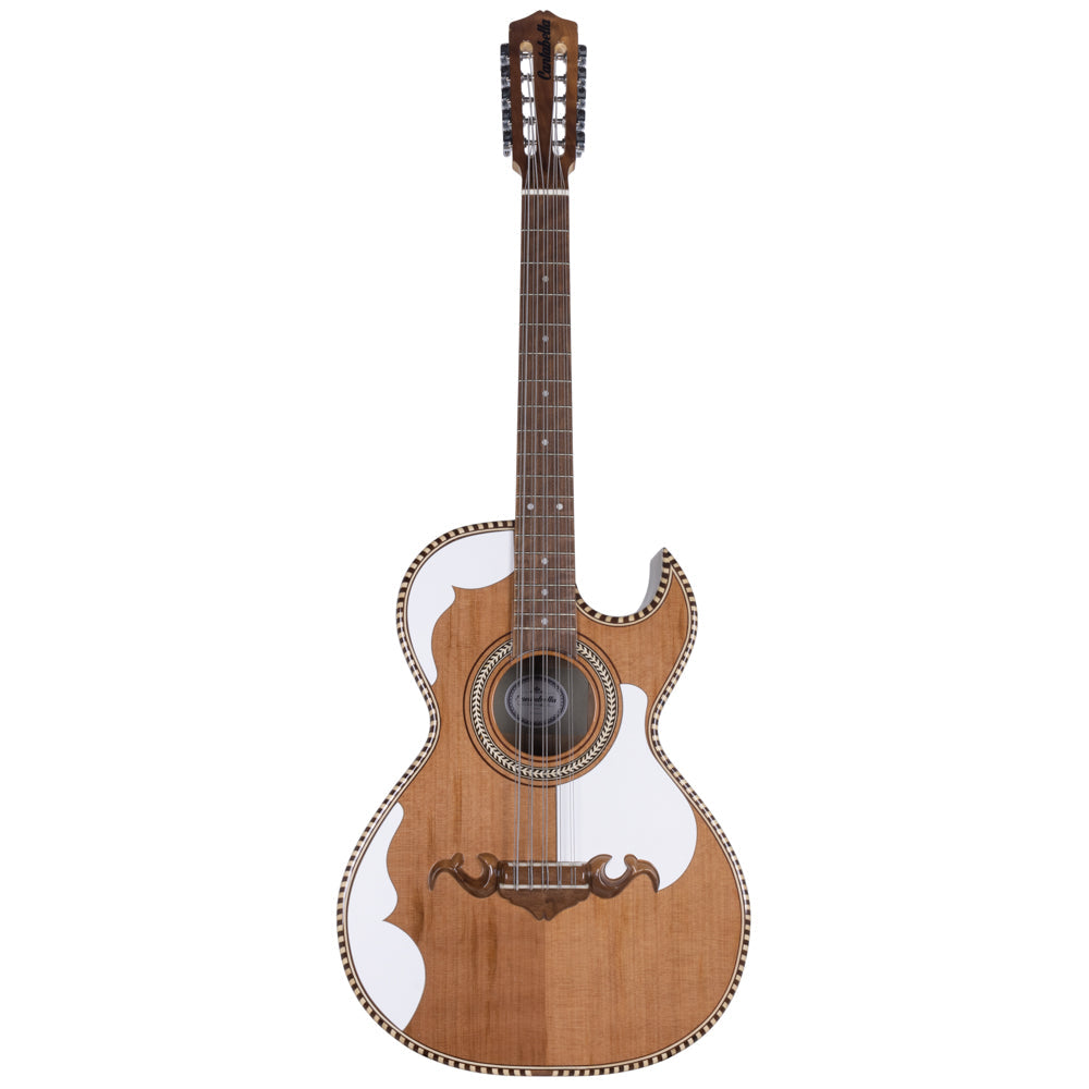 Cantabella Bajo Quinto Cedar Top with Brown and White Binding with Case and Accessories-bajo quinto-Cantabella- Hermes Music