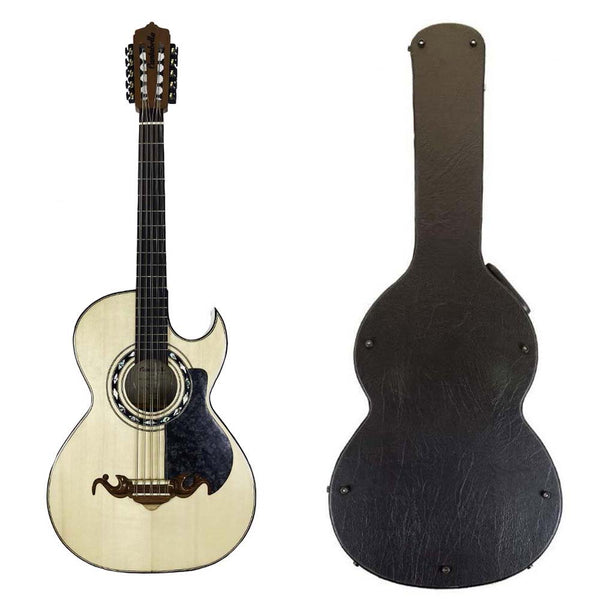 Cantabella Bajo Quinto Cedar Wood Black with Case-bajo quinto-Cantabella- Hermes Music