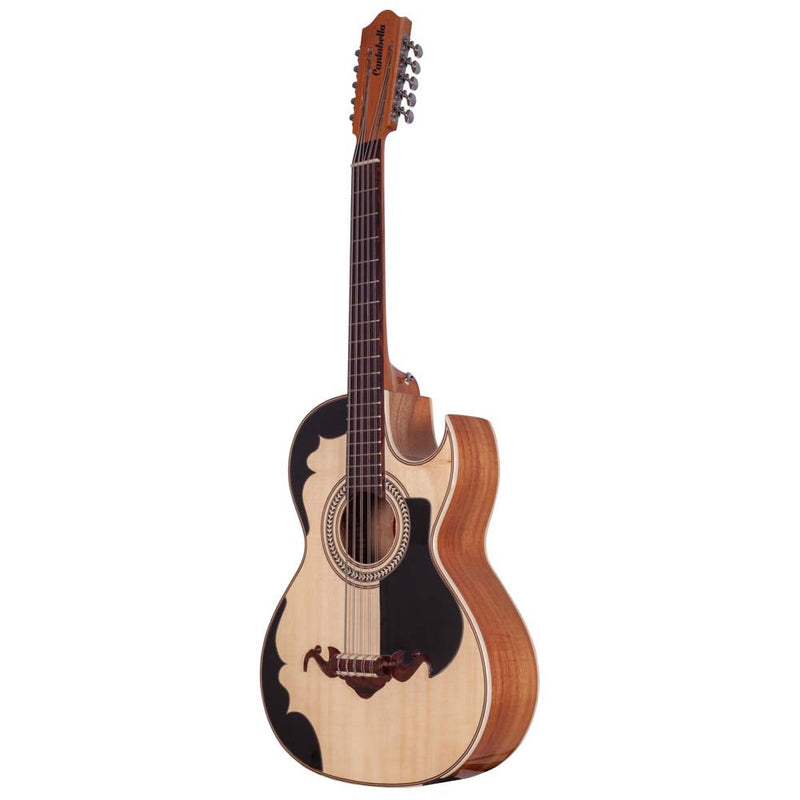 Cantabella Bajo Quinto Cedar Wood Chrome Machinery with Hard Case, Tuner, and Stand-bajo quinto-Cantabella- Hermes Music