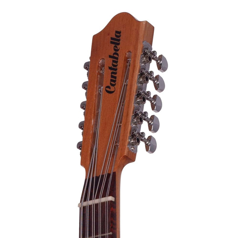 Cantabella Bajo Quinto Cedar Wood Chrome Machinery with Hard Case, Tuner, and Stand-bajo quinto-Cantabella- Hermes Music