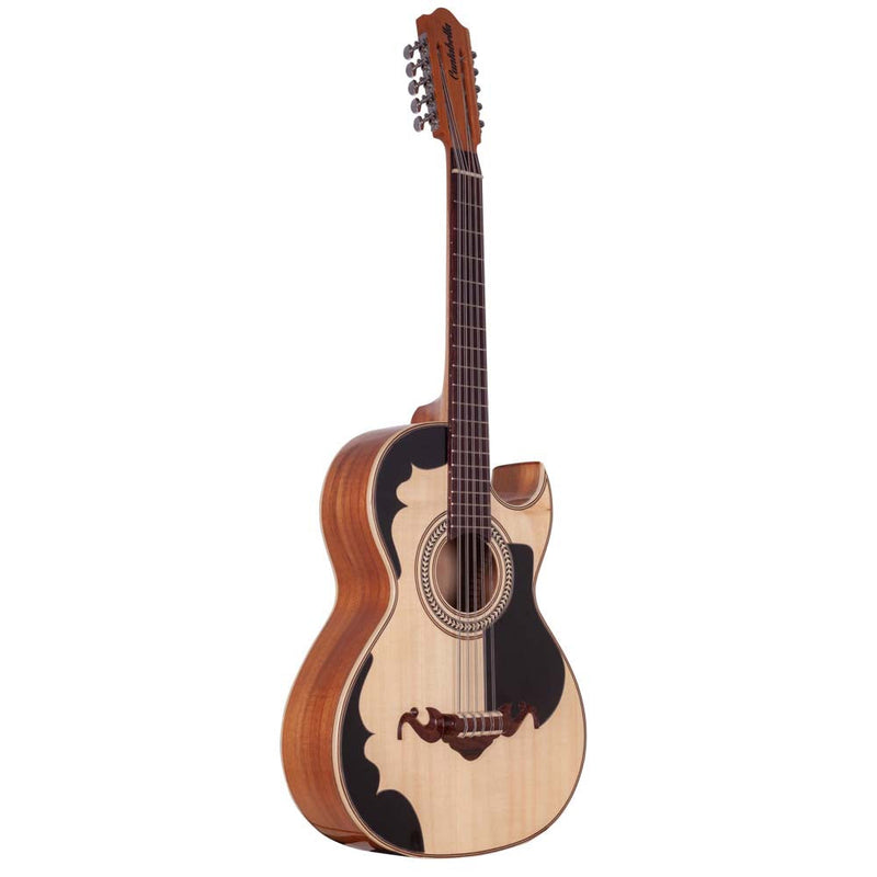 Cantabella Bajo Quinto Cedar Wood Chrome Machinery with Hard Case, Tuner, and Stand-bajo quinto-Cantabella- Hermes Music