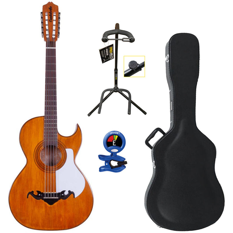 Cantabella Bajo Quinto Cedar Wood White Mica with Accessories-bajo quinto-Cantabella- Hermes Music