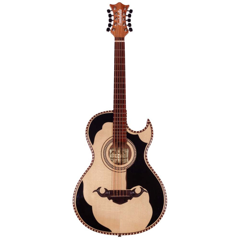 Cantabella Bajo Quinto Libertad - Mahogany with Black Micas with Tuner and Stand-bajo quinto-Cantabella- Hermes Music