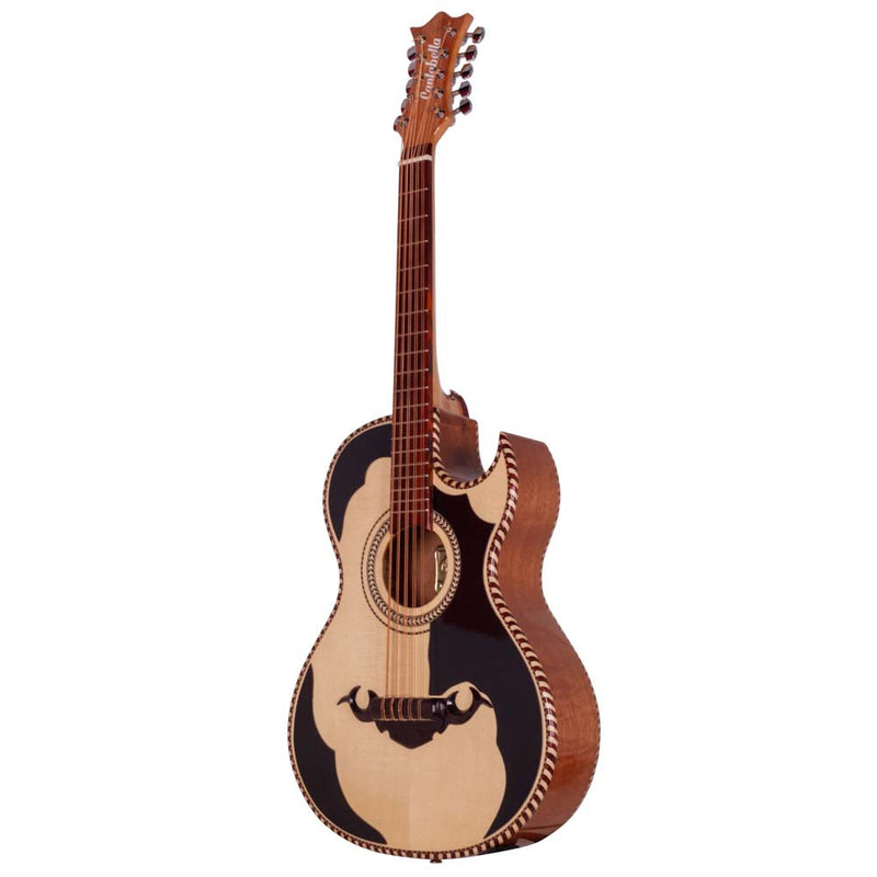 Cantabella Bajo Quinto Libertad - Mahogany with Black Micas with Tuner and Stand-bajo quinto-Cantabella- Hermes Music