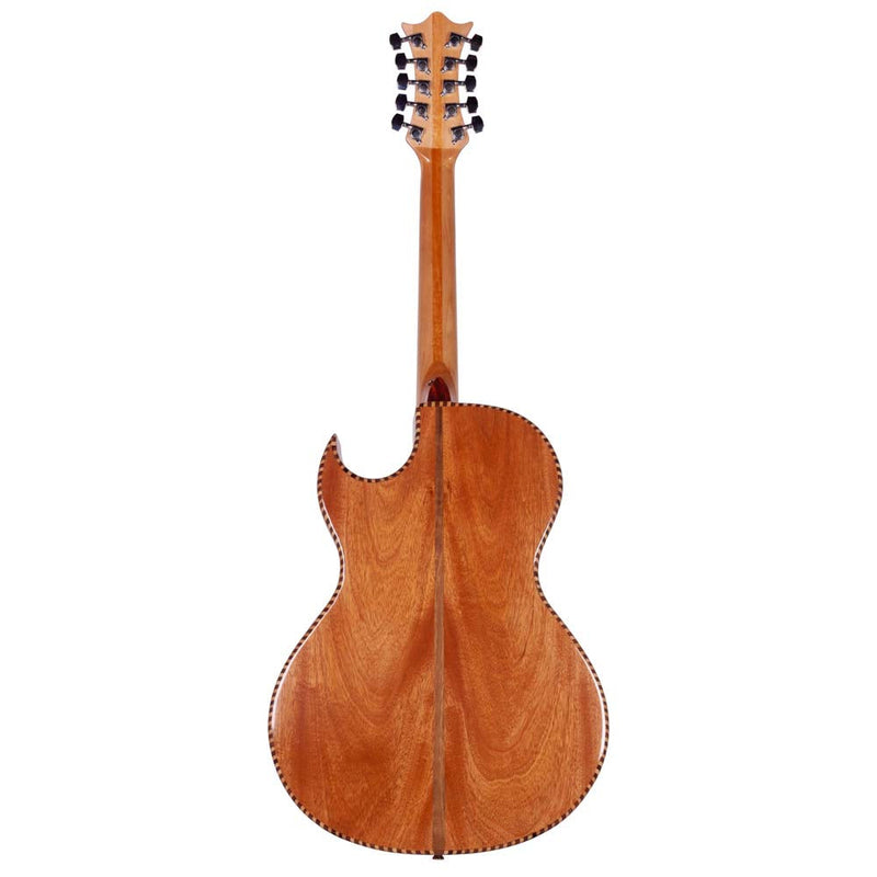 Cantabella Bajo Quinto Libertad - Mahogany with Black Micas with Tuner and Stand-bajo quinto-Cantabella- Hermes Music