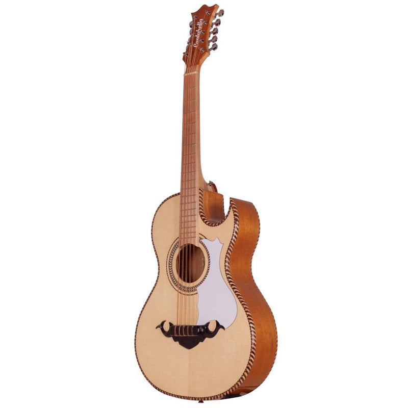 Cantabella Bajo Quinto Libertad - Mahogany with White Mica with Tuner and Stand-bajo quinto-Cantabella- Hermes Music