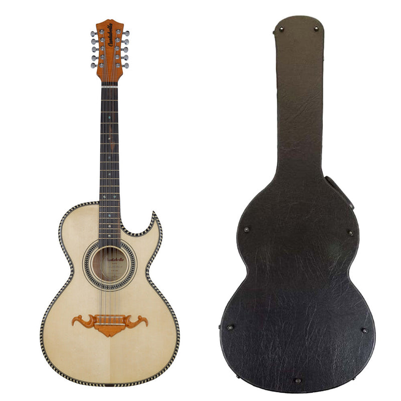 Cantabella Bajo Quinto Mahogany Wood with Case-bajo quinto-Cantabella- Hermes Music