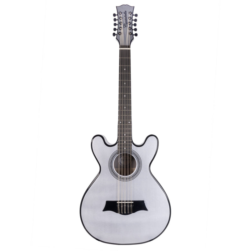 Cantabella Bajo Quinto Maple Top Gray with Black Binding with Case and Accessories-bajo quinto-Cantabella- Hermes Music