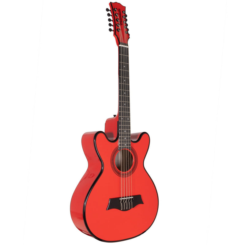 Cantabella Bajo Quinto Maple Top Red with Black Lining with Case and Accessories-bajo quinto-Cantabella- Hermes Music