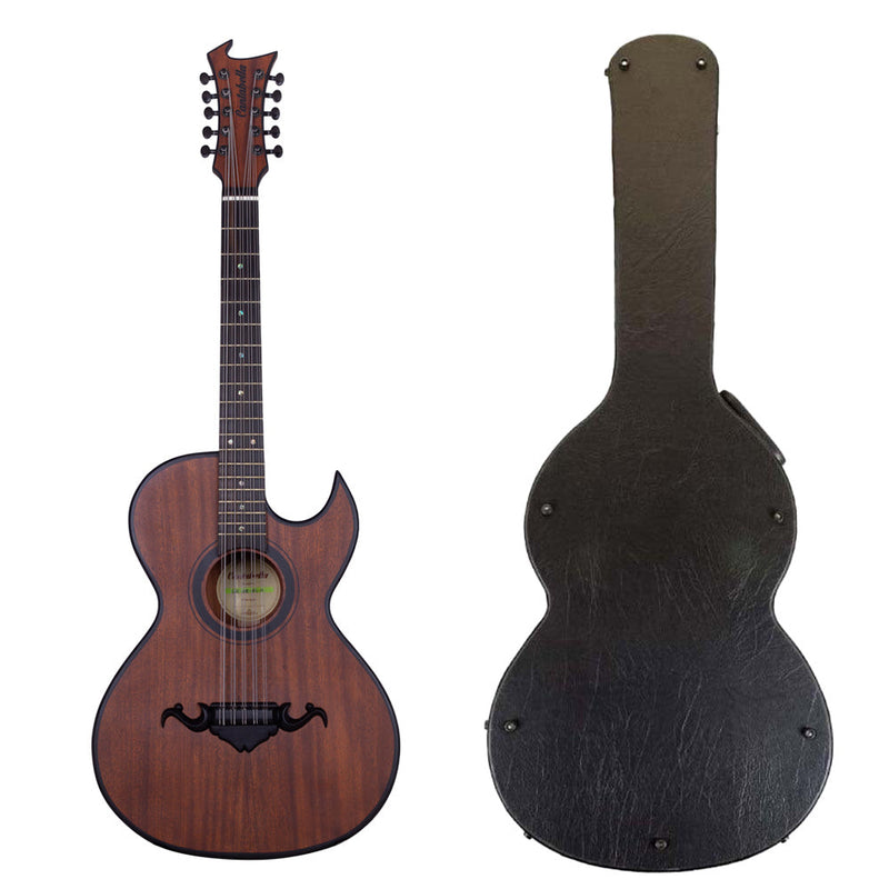 Cantabella Bajo Quinto Maple Wood Black with Case-bajo quinto-Cantabella- Hermes Music