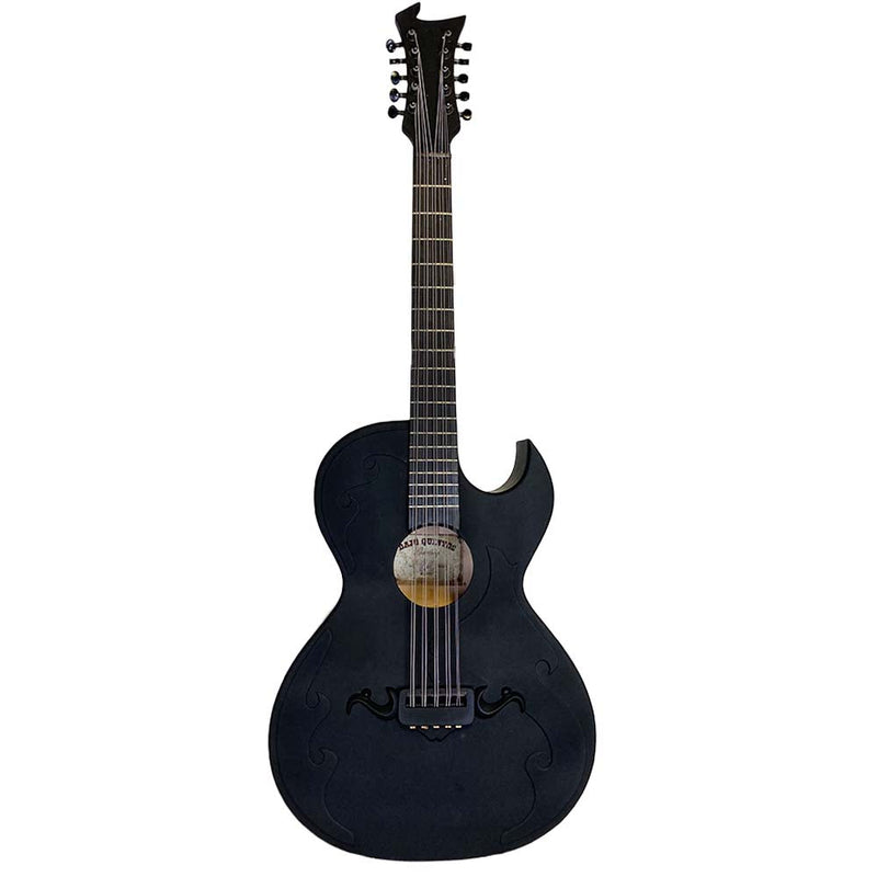 Cantabella Bajo Quinto Maple Wood Matte Black with Pick Guards and Accessories-bajo quinto-Cantabella- Hermes Music