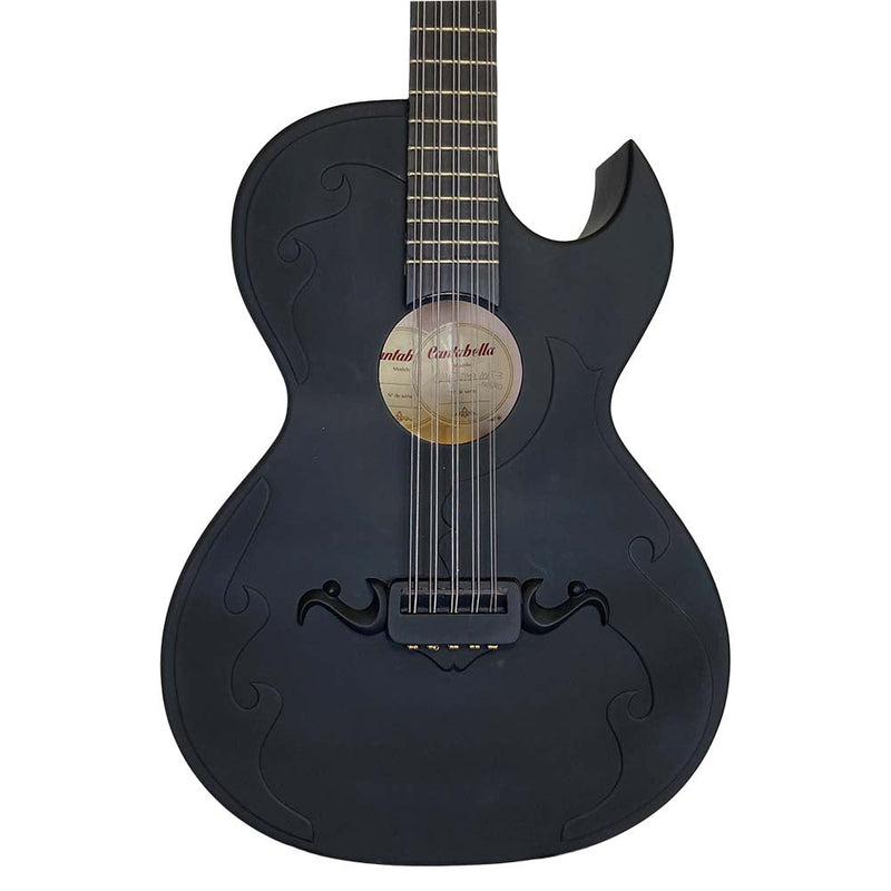 Cantabella Bajo Quinto Maple Wood Matte Black with Pick Guards and Accessories-bajo quinto-Cantabella- Hermes Music