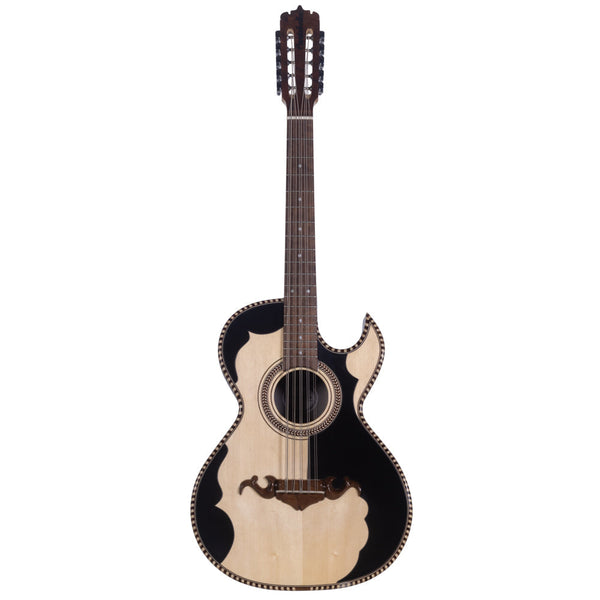 Cantabella Bajo Quinto Maple Wood in Brown with Black Includes Case, Tuner and Stand-Hermes Music- Hermes Music