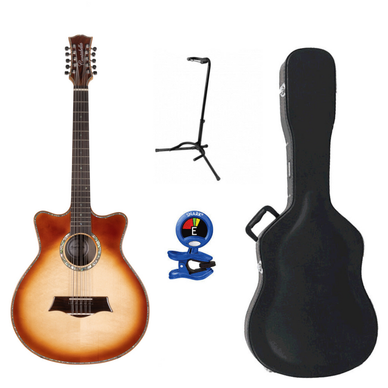 Cantabella Bajo Quinto Nogal Wood Sunburst with Case and Accessories-bajo quinto-Cantabella- Hermes Music