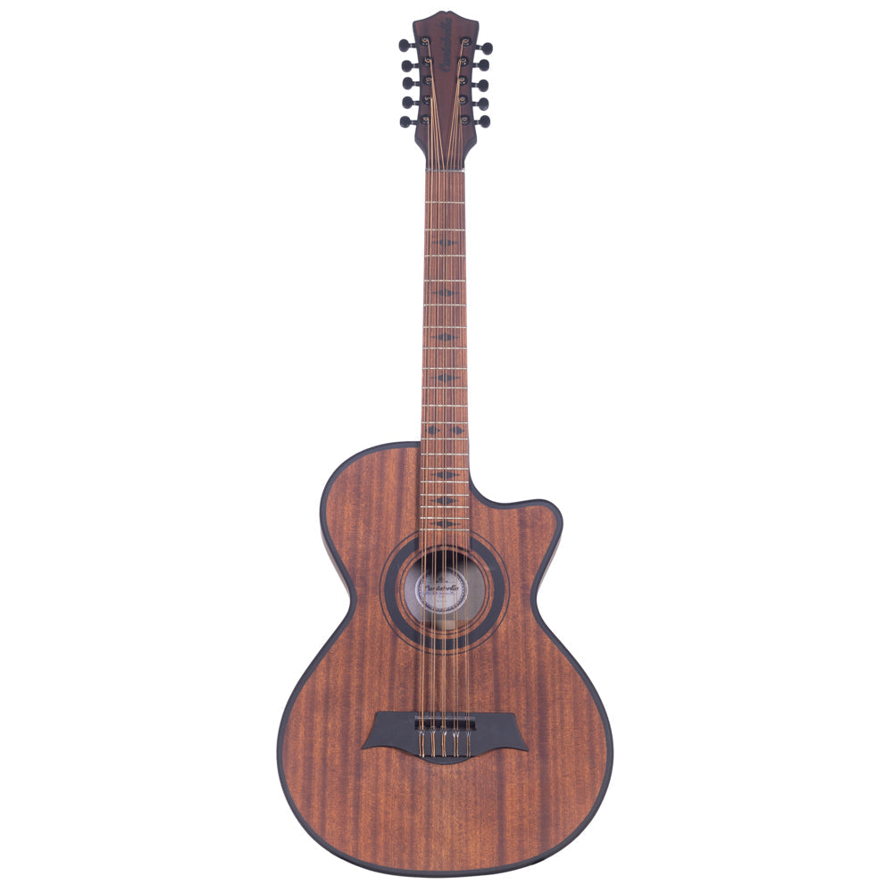 Cantabella Bajo Quinto Sapele Wood Matte Brown with Accessories-bajo quinto-Cantabella- Hermes Music