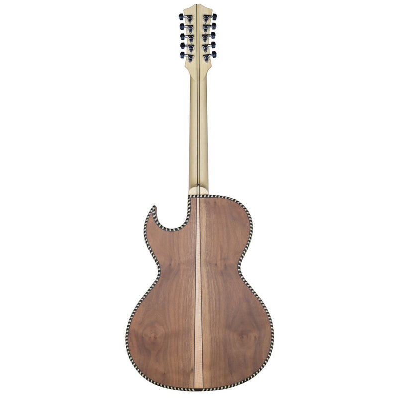 Cantabella Bajo Quinto Walnut Wood Black with Case-bajo quinto-Cantabella- Hermes Music