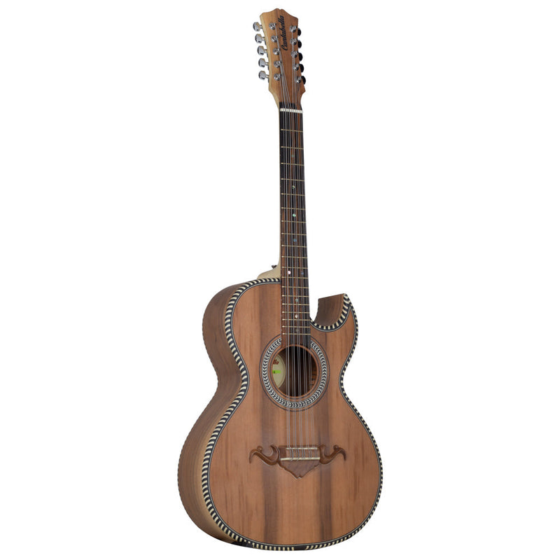 Cantabella Bajo Quinto Walnut Wood Black with Case-bajo quinto-Cantabella- Hermes Music