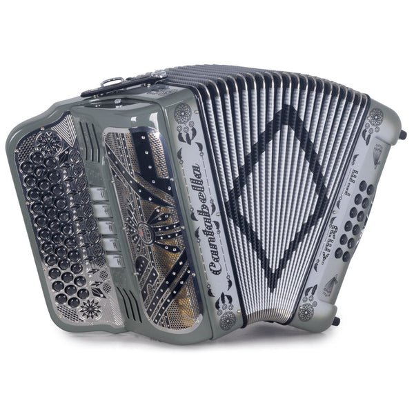 Cantabella El Rey Edi. Esp. Ramon Ayala 5 Switches EAD Glossy Gray-accordion-Cantabella- Hermes Music
