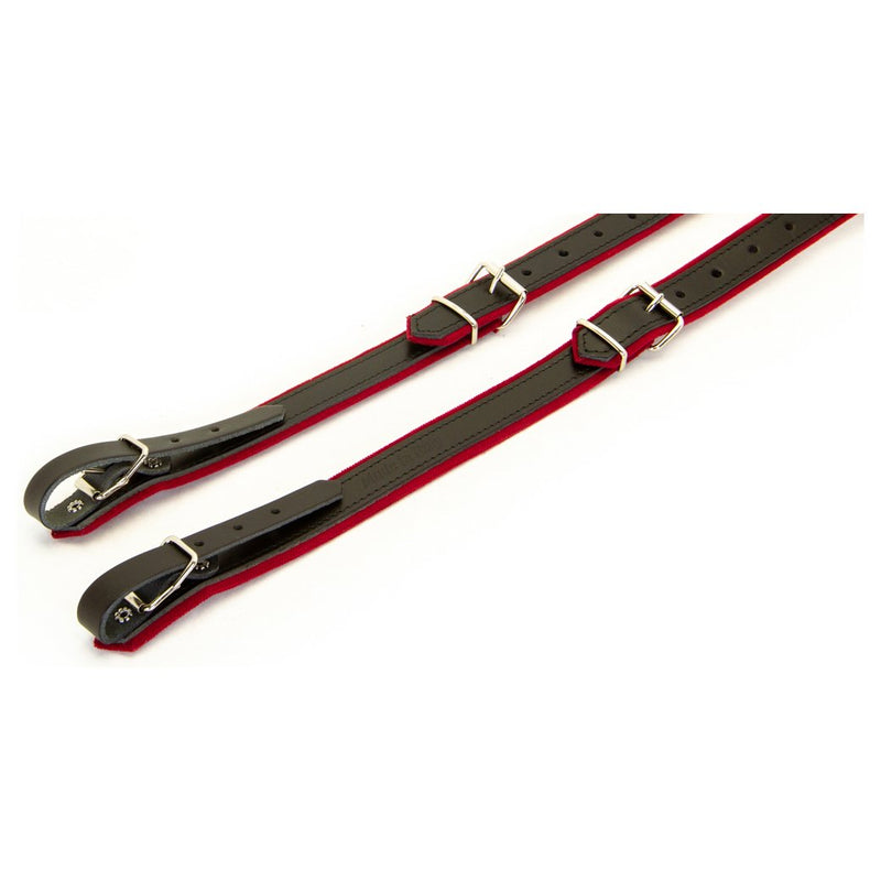 Cantabella Leather Accordion Straps Black and Red-accessories-Cantabella- Hermes Music