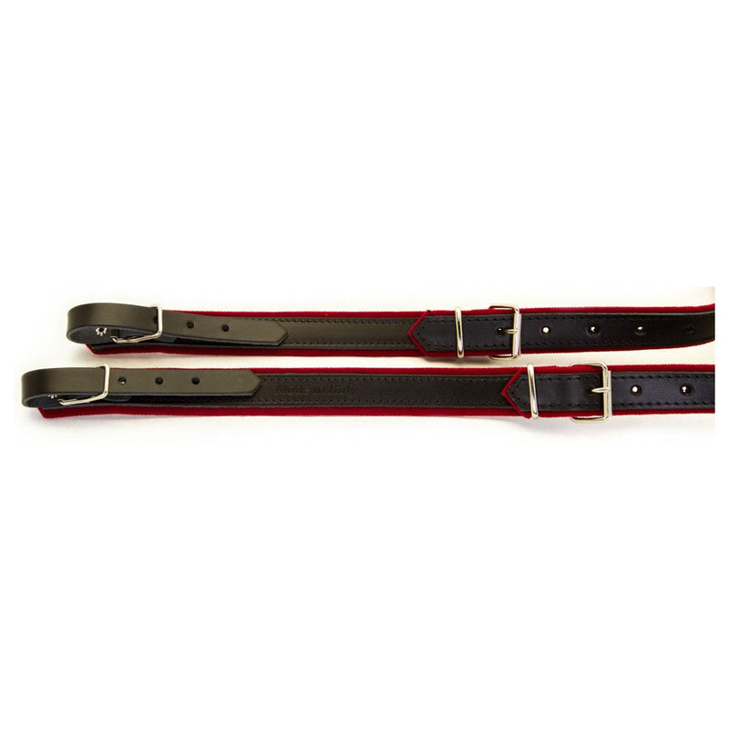 Cantabella Leather Accordion Straps Black and Red-accessories-Cantabella- Hermes Music