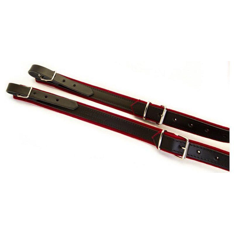 Cantabella Leather Accordion Straps Black and Red-accessories-Cantabella- Hermes Music