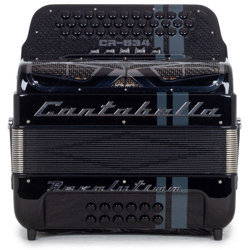 Cantabella Revolution 534 5 Switches EAD Glossy Black-accordion-Cantabella- Hermes Music