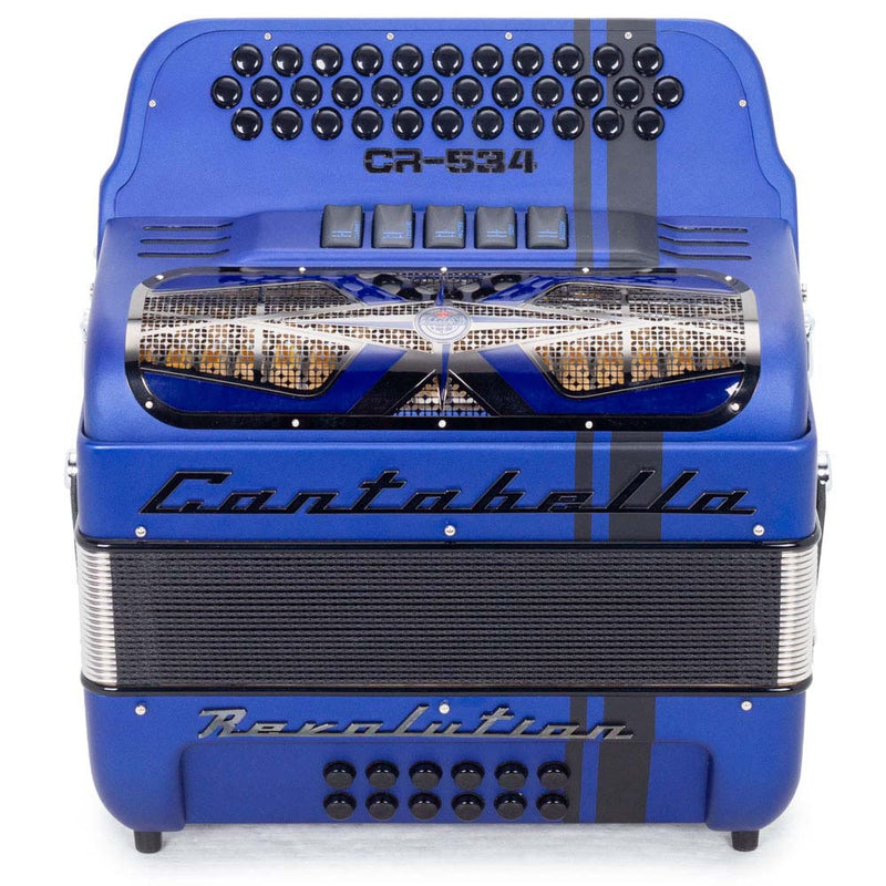 Cantabella Revolution 534 5 Switches EAD Matte Blue-accordion-Cantabella- Hermes Music