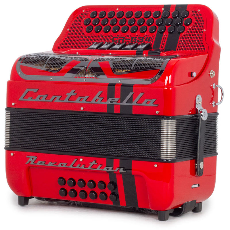 Cantabella Revolution 534 Accordion 5 Switch EAD Red-accordion-Cantabella- Hermes Music