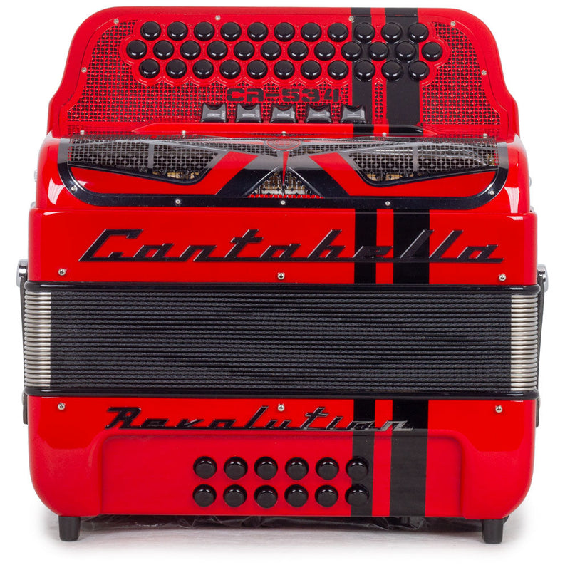 Cantabella Revolution 534 Accordion 5 Switch EAD Red-accordion-Cantabella- Hermes Music