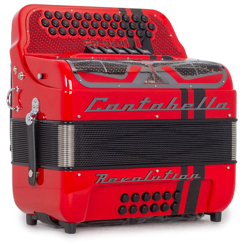 Cantabella Revolution 534 Accordion 5 Switch EAD Red-accordion-Cantabella- Hermes Music