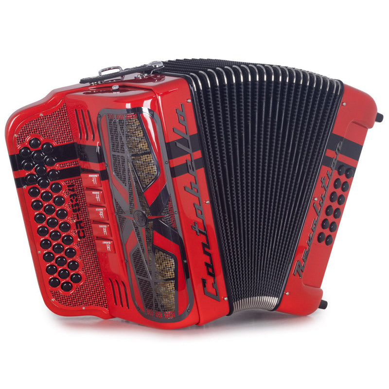 Cantabella Revolution 534 Accordion 5 Switch FBE Red-accordion-Cantabella- Hermes Music