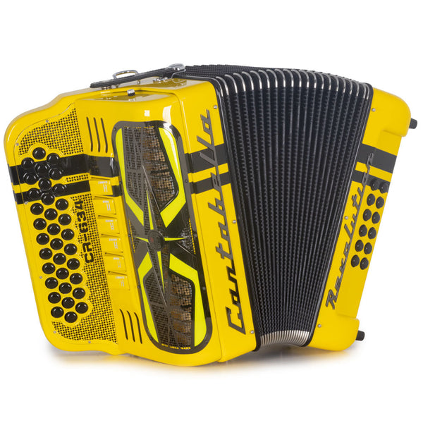 Cantabella Revolution 534 5 Switches FBE Glossy Yellow-accordion-Cantabella- Hermes Music