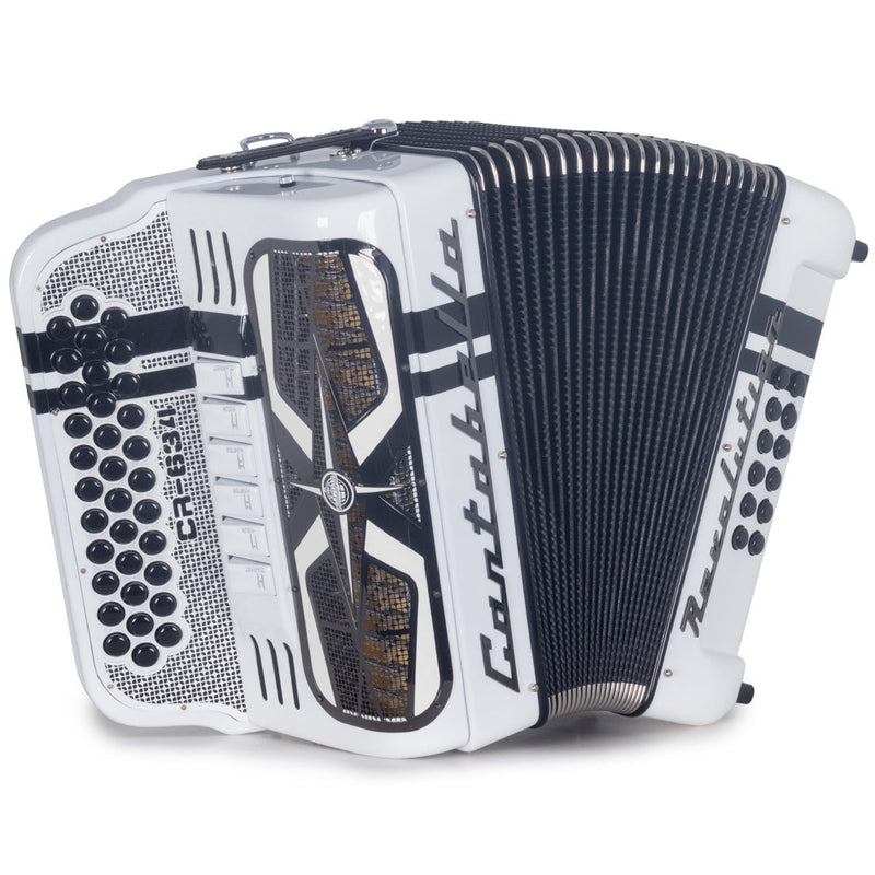 Cantabella Revolution 634 Accordion 6 Switch FBE/EAD Glossy White-accordion-Cantabella- Hermes Music