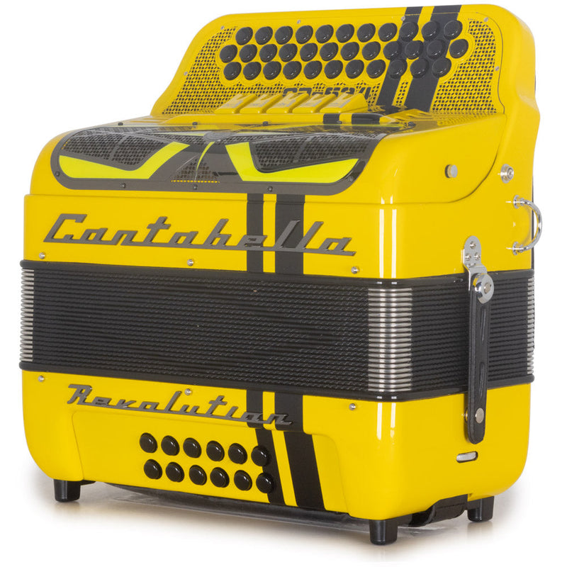 Cantabella Revolution 634 Accordion 6 Switch FBE/EAD Yellow-accordion-Cantabella- Hermes Music