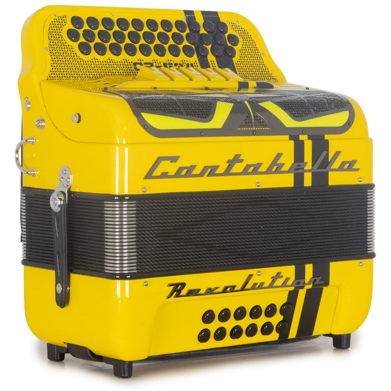 Cantabella Revolution 634 Accordion 6 Switch FBE/EAD Yellow-accordion-Cantabella- Hermes Music