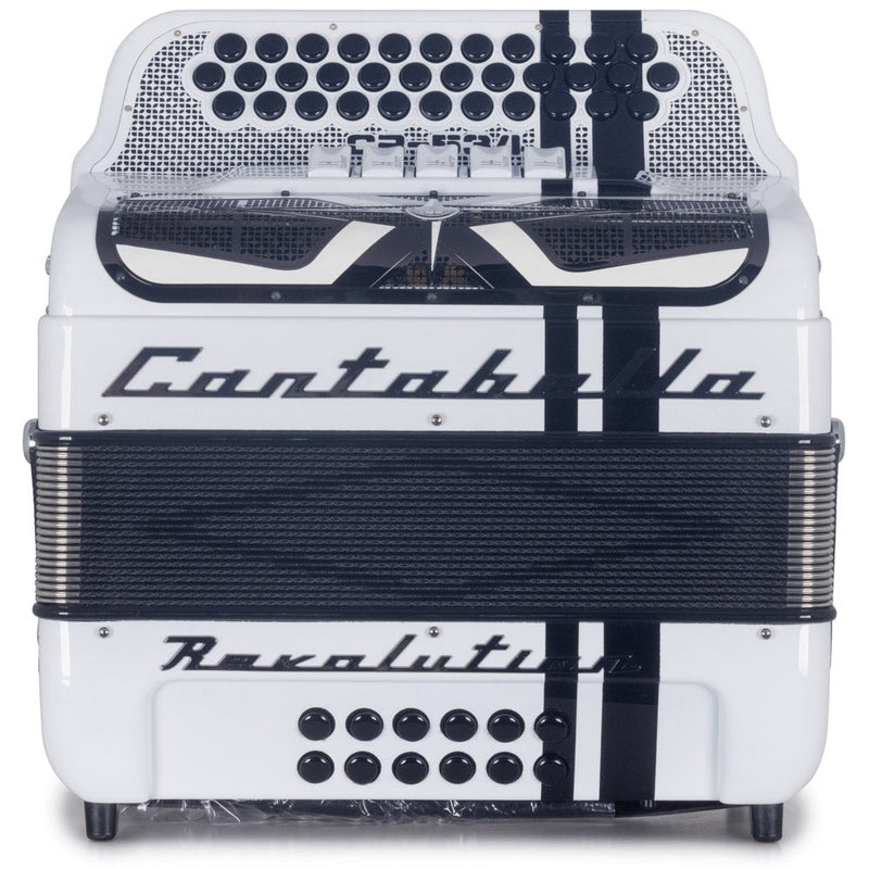 Cantabella Revolution Accordion 5 Switches FBE Glossy White-accordion-Cantabella- Hermes Music