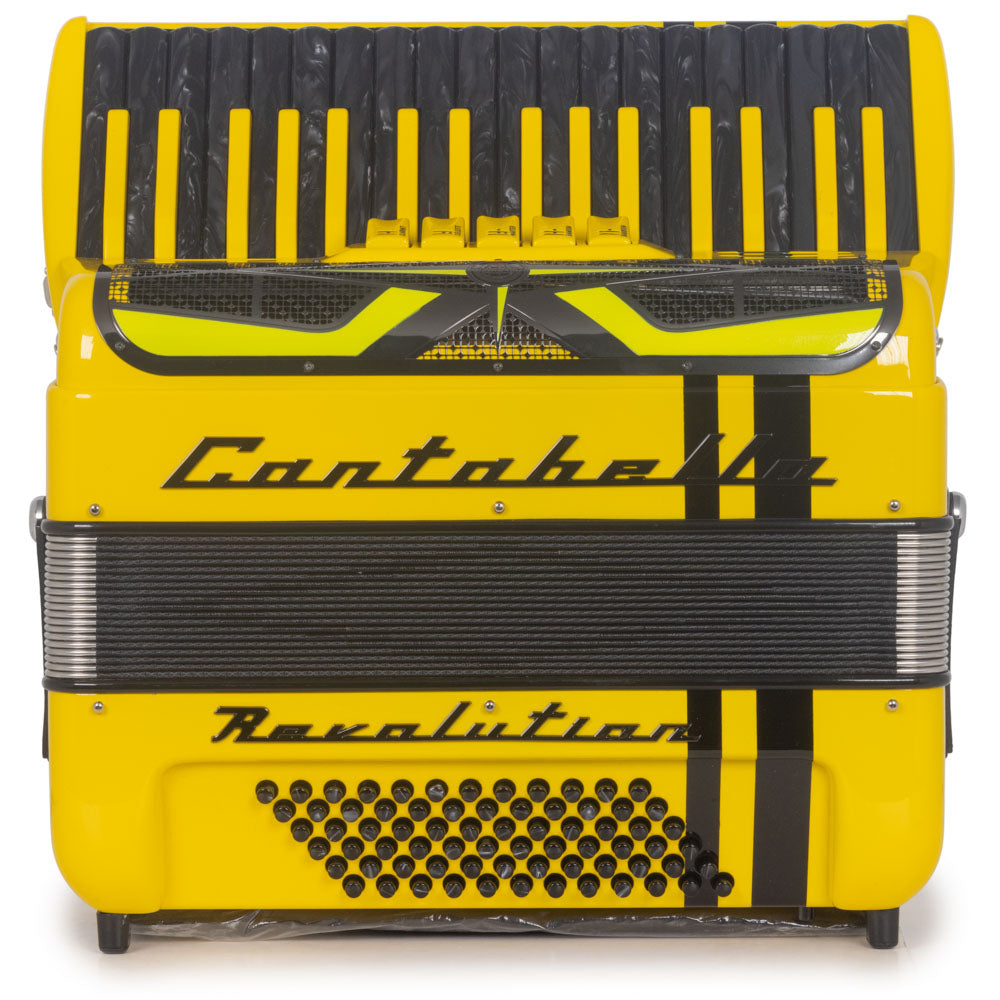 Cantabella Revolution Acordeón de Teclas 5 Registros Amarillo con Negr