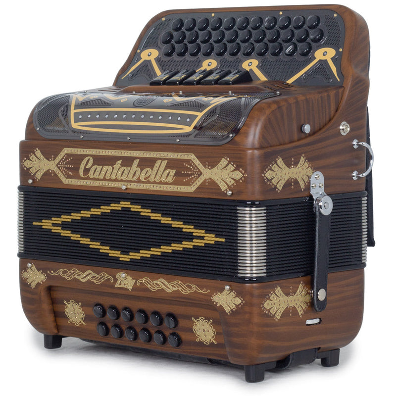 Cantabella Rey II Accordion 5 Switches FBE Wood Finish-accordion-Cantabella- Hermes Music