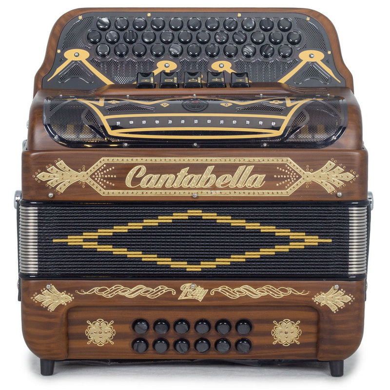 Cantabella Rey II Accordion 5 Switches FBE Wood Finish-accordion-Cantabella- Hermes Music