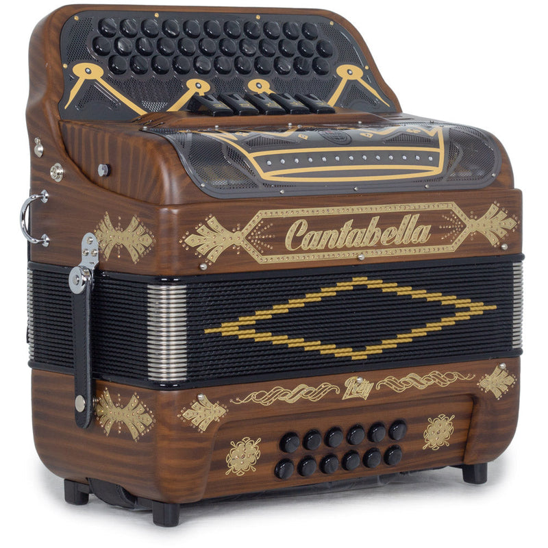 Cantabella Rey II Accordion 5 Switches FBE Wood Finish-accordion-Cantabella- Hermes Music