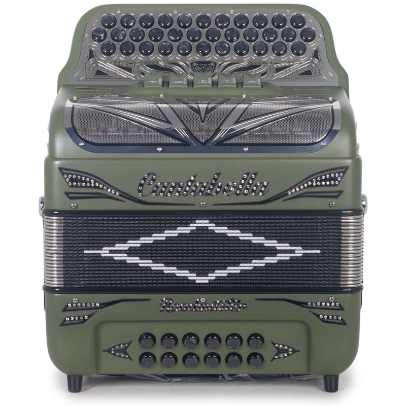 Cantabella Roadmaster Accordion Ultra Compact FBE 5 Switch Matte Green-Accordions & Concertinas-Cantabella- Hermes Music