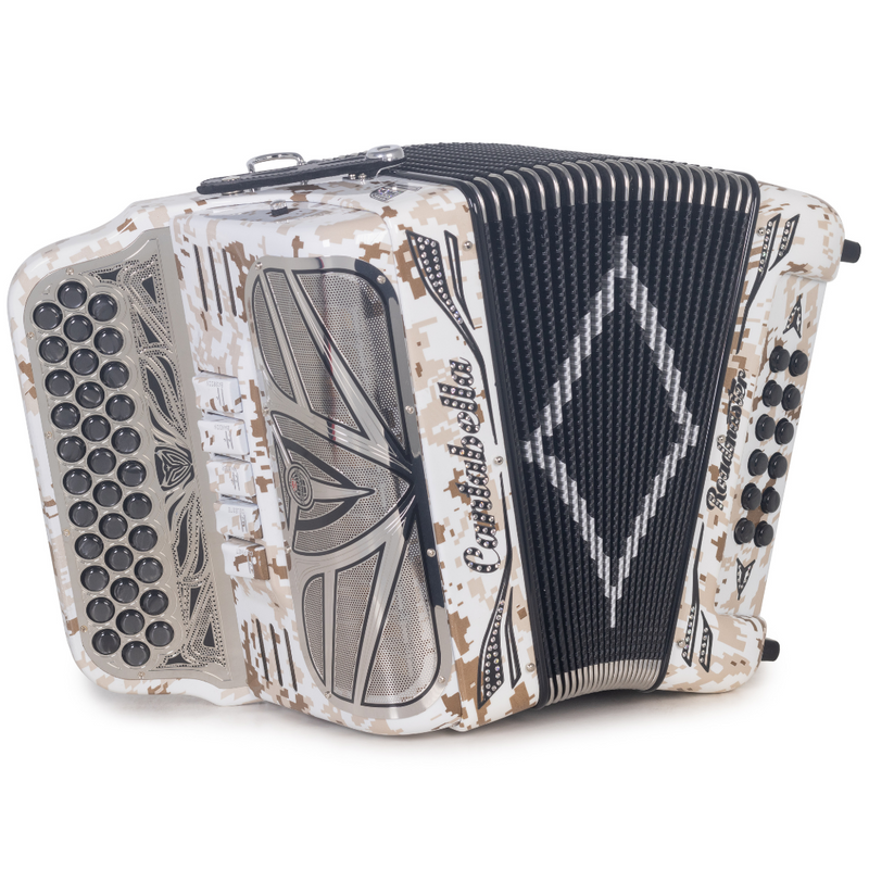 Cantabella Roadmaster Ultra Compact Accordion 5 Switch EAD Brown Camouflage-Accordions & Concertinas-Cantabella- Hermes Music