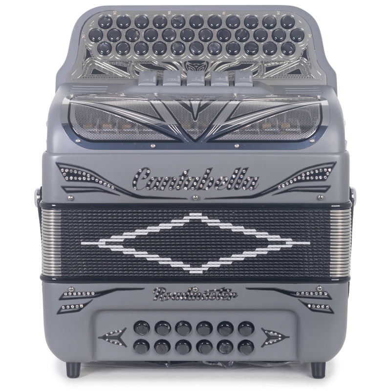 Cantabella Roadmaster Ultra Compact Accordion 5 Switch EAD Matte Gray with Black-Accordions & Concertinas-Cantabella- Hermes Music
