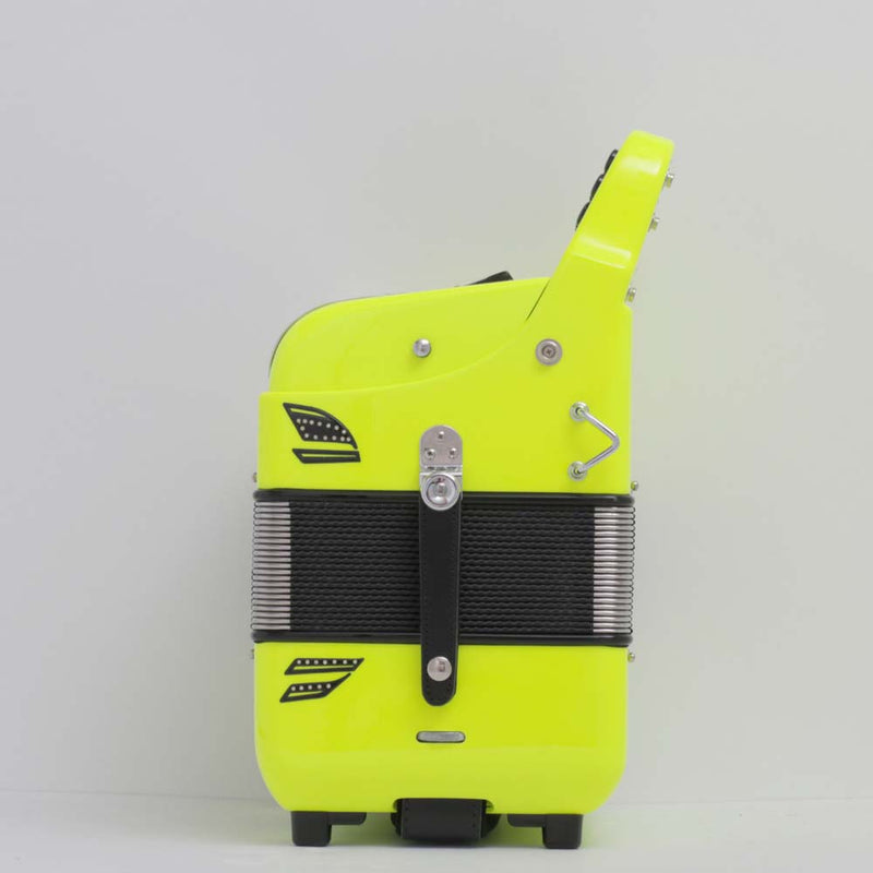 Cantabella Roadmaster Ultra Compact Accordion 5 Switches EAD Fluorescent Yellow-accordion-Cantabella- Hermes Music