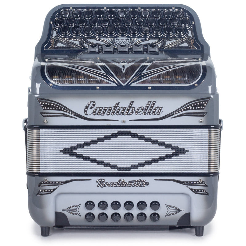 Cantabella Roadmaster Ultra Compact Accordion 5 Switches GCF Gray to White Color Fade-accordion-Cantabella- Hermes Music