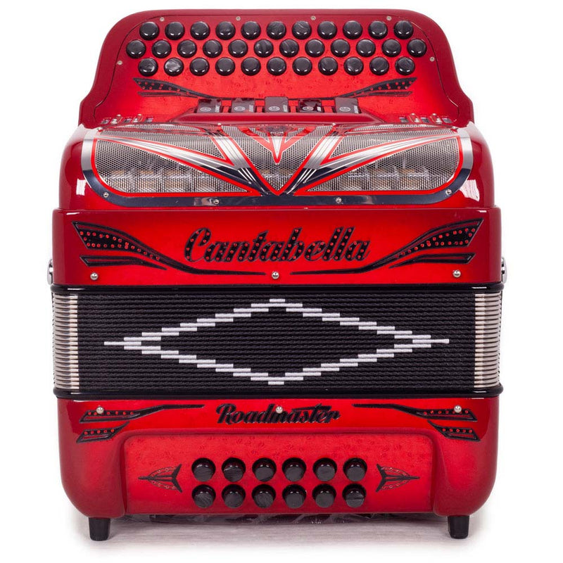 Cantabella Roadmaster Ultra Compact Accordion 5 Switches GCF Red-accordion-Cantabella- Hermes Music