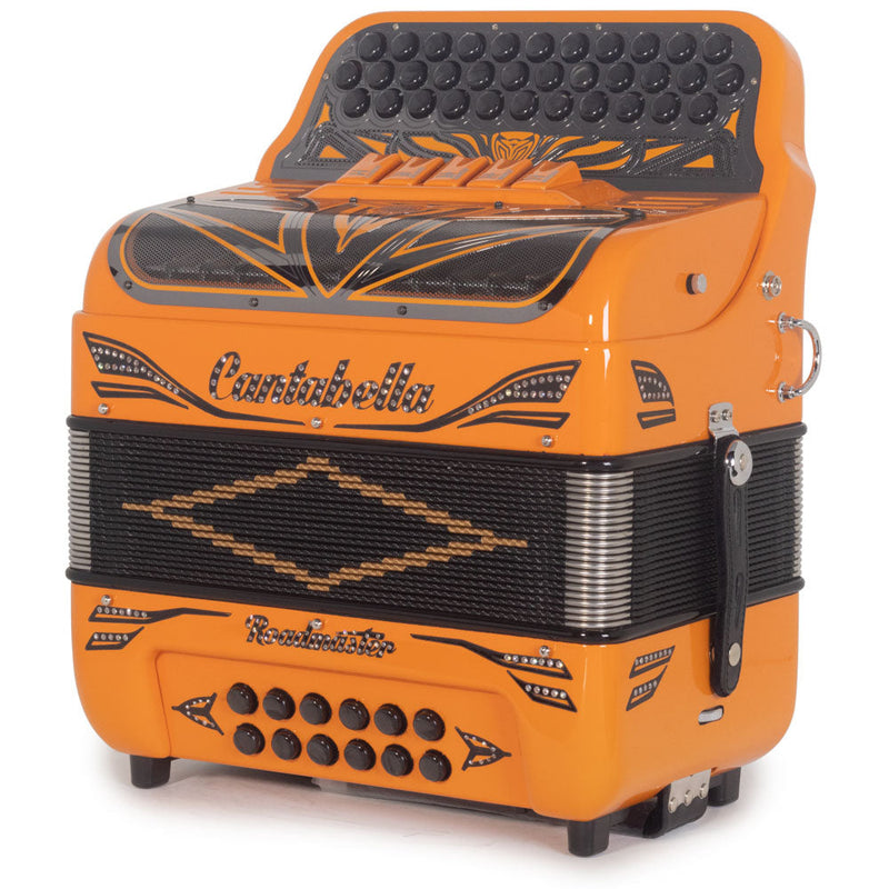 Cantabella Roadmaster Ultra Compact Accordion FBE 5 Switches Orange-Accordions & Concertinas-Cantabella- Hermes Music