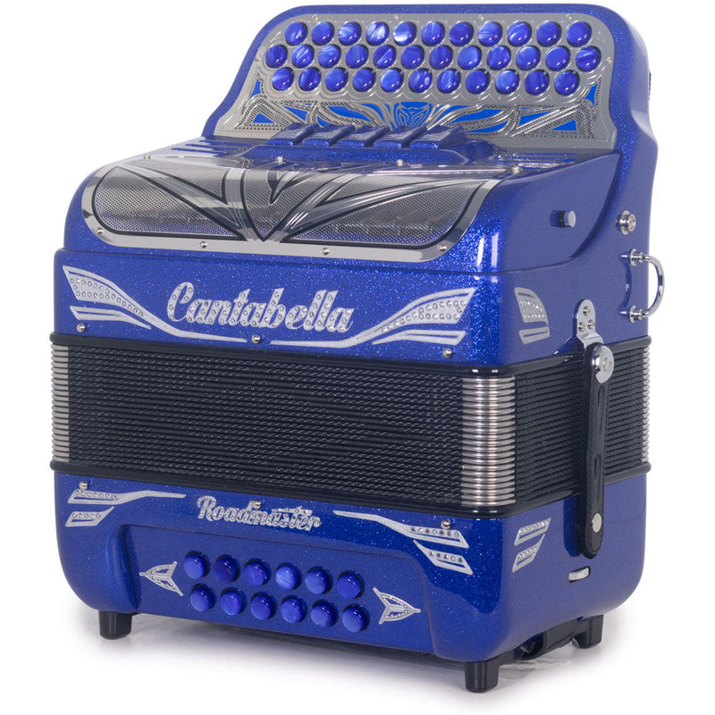 Cantabella Roadmaster Ultra Compact GCF 5 Switch Royal Blue with Glitter-Accordions & Concertinas-Cantabella- Hermes Music